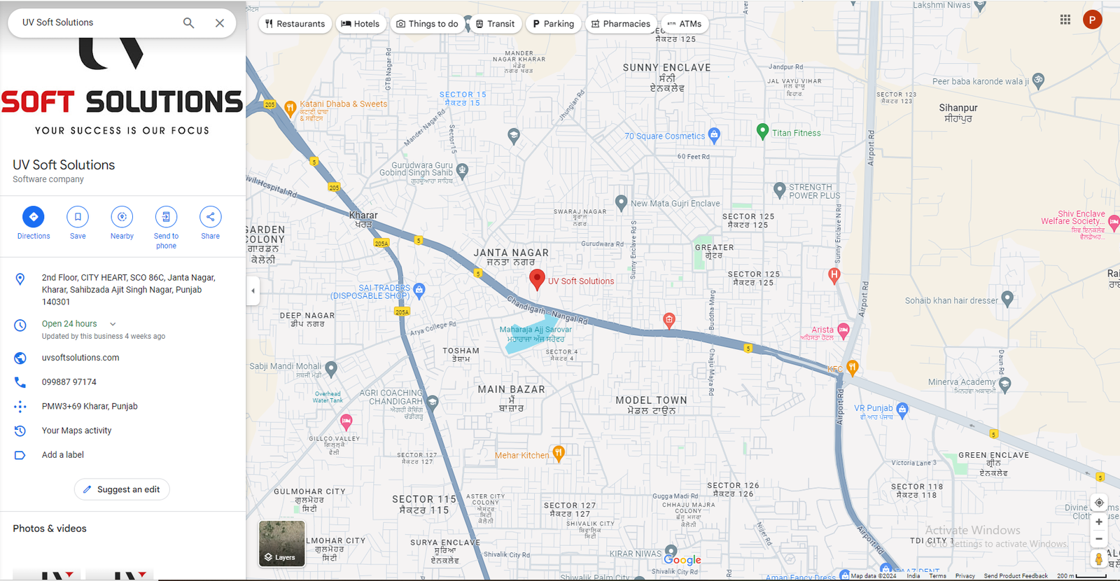 UVSoftSolutions maps